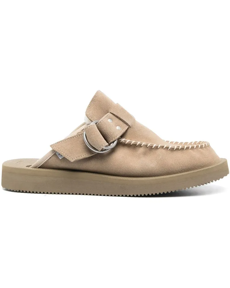 SUICOKE Lemi-Mab Slipper mit Shearling Nude