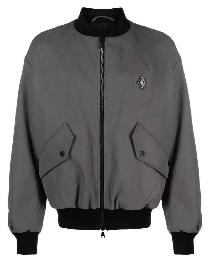 ACW* Bomberjacke mit Kontrasteinsätzen - Schwarz Schwarz