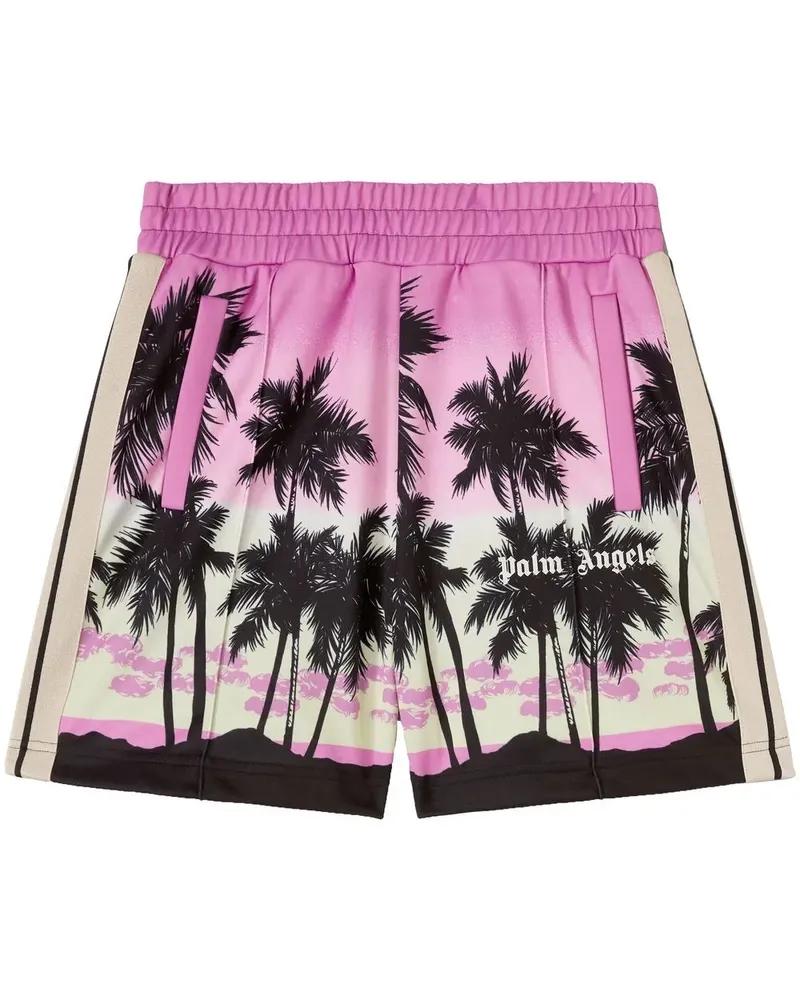 Palm Angels Joggingshorts mit Sunset-Print - Violett Violett