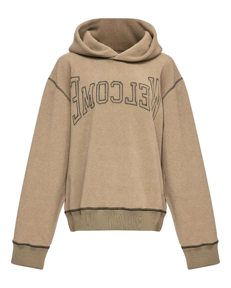 Maison Margiela Hoodie mit Slogan-Stickerei - Nude Nude