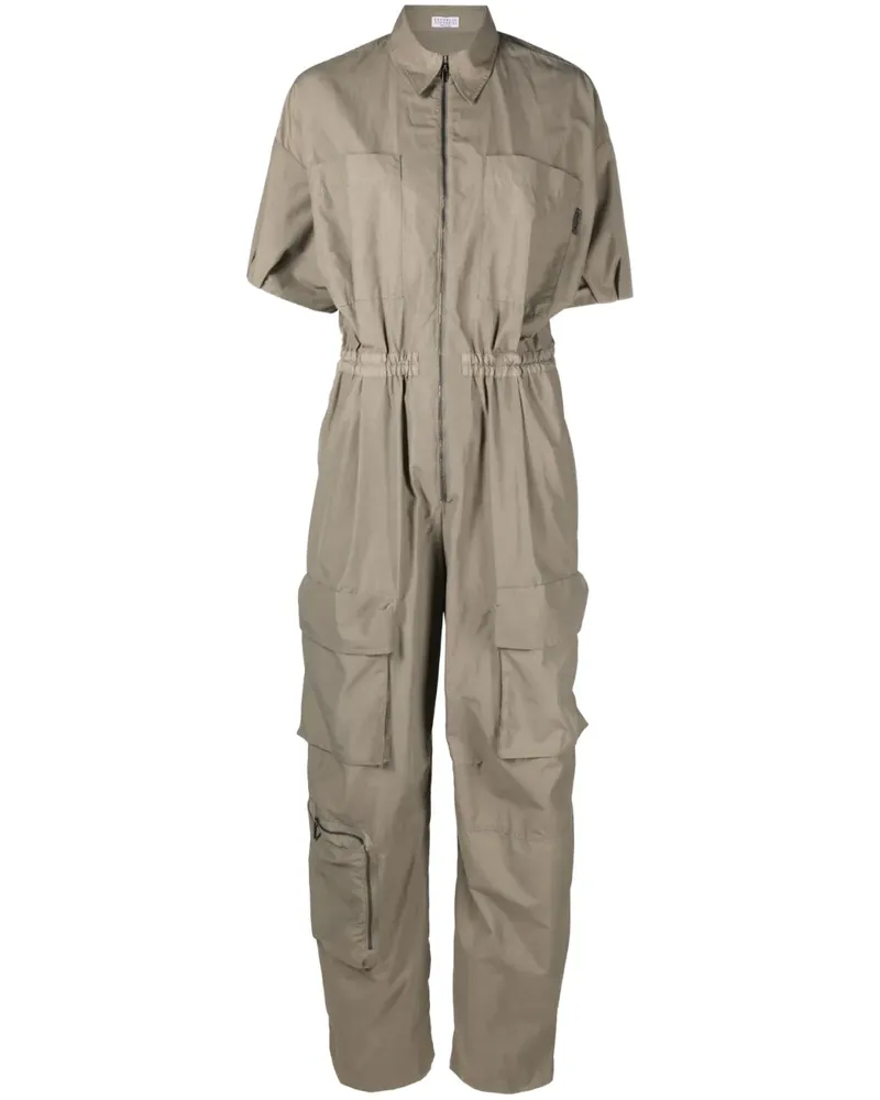 Brunello Cucinelli Jumpsuit mit Reißverschluss - Grün Grün