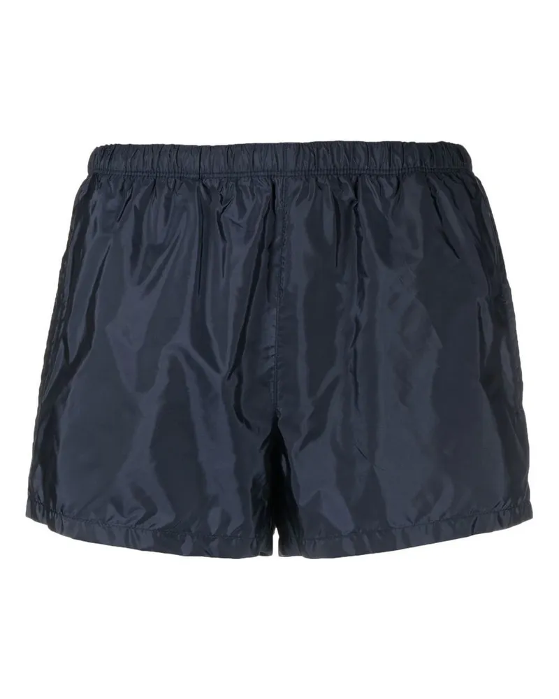 Prada Badeshorts mit Logo-Patch Blau