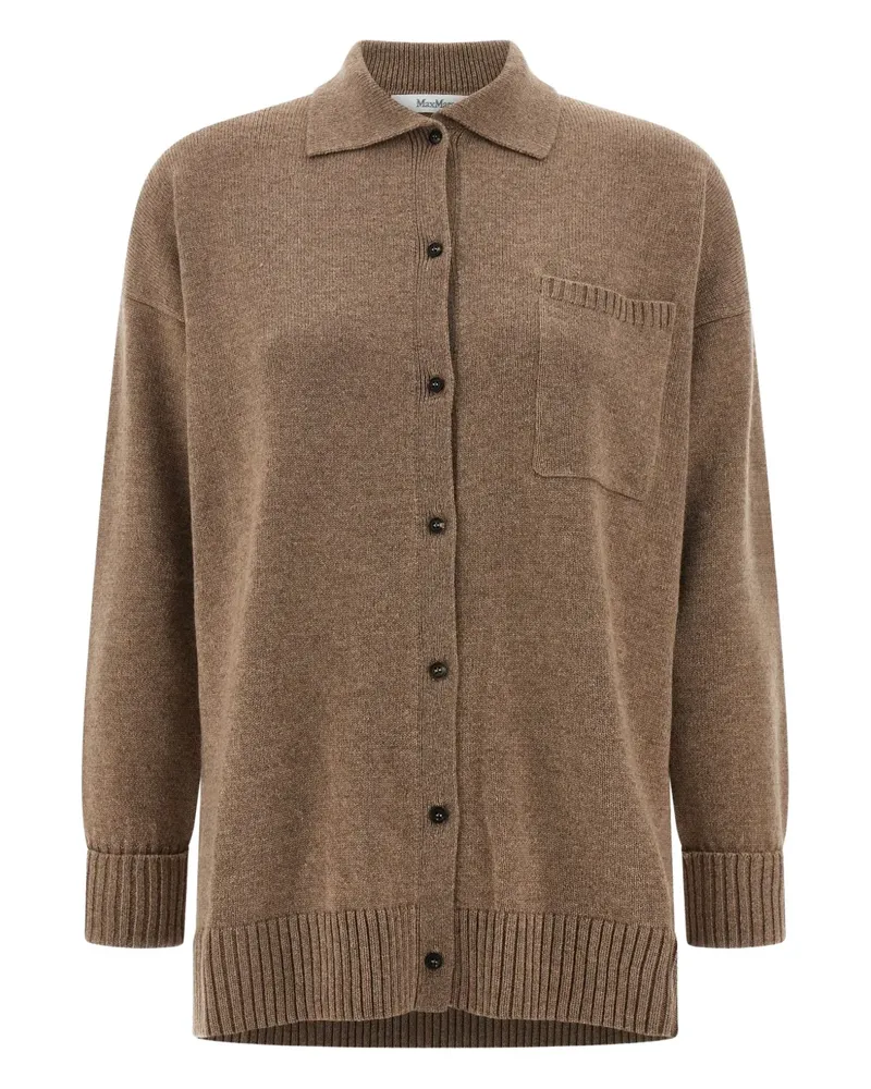 Max Mara Geknöpfter Cardigan - Braun Braun