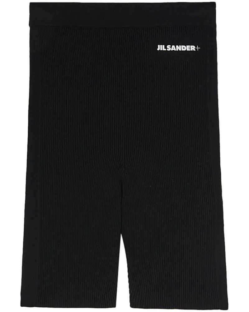 Jil Sander Shorts mit Logo-Print - Schwarz Schwarz