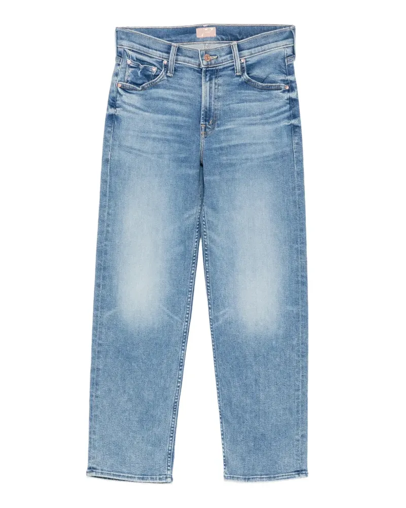 Mother Ausgeblichene Jeans mit Tragefalten - Blau Blau