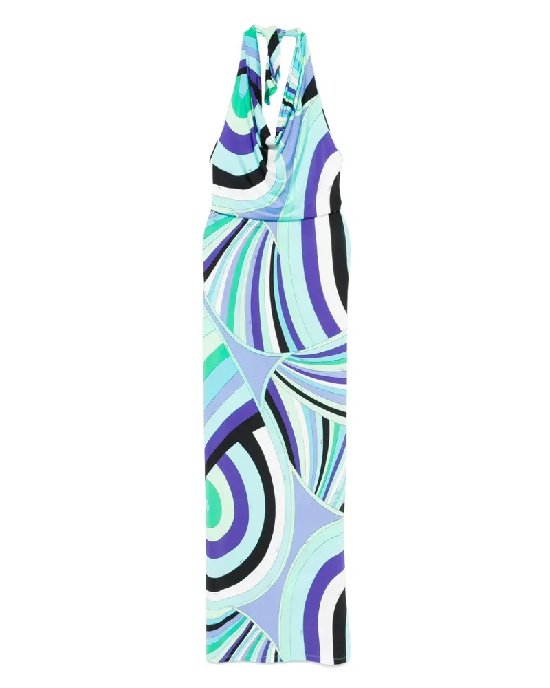 Emilio Pucci Maxikleid mit Print - Blau Blau