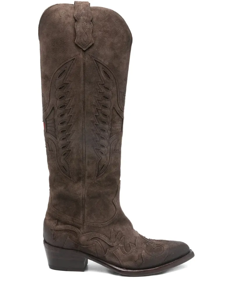 Damy wins-embroidered cowboy boots - Braun Braun