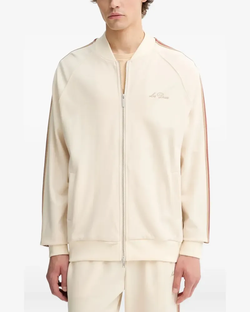 LES DEUX Clyde Sweatshirtjacke mit Streifendetail - Nude Nude