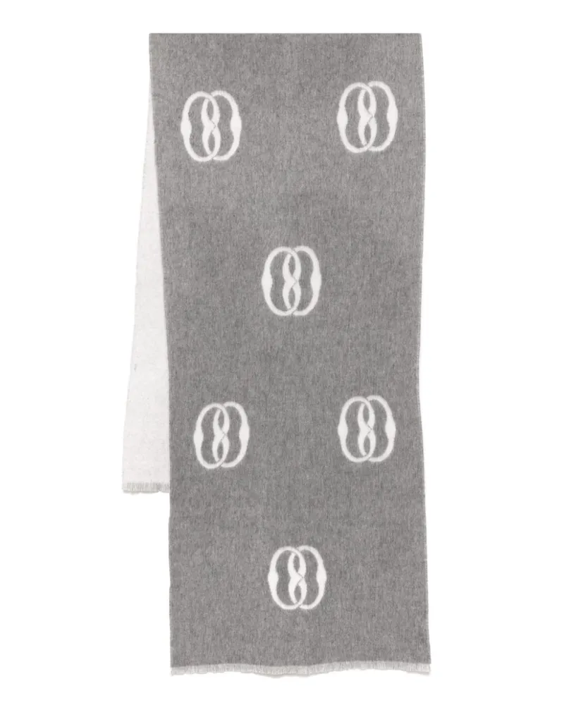 Bally Emblem Schal - Grau Grau