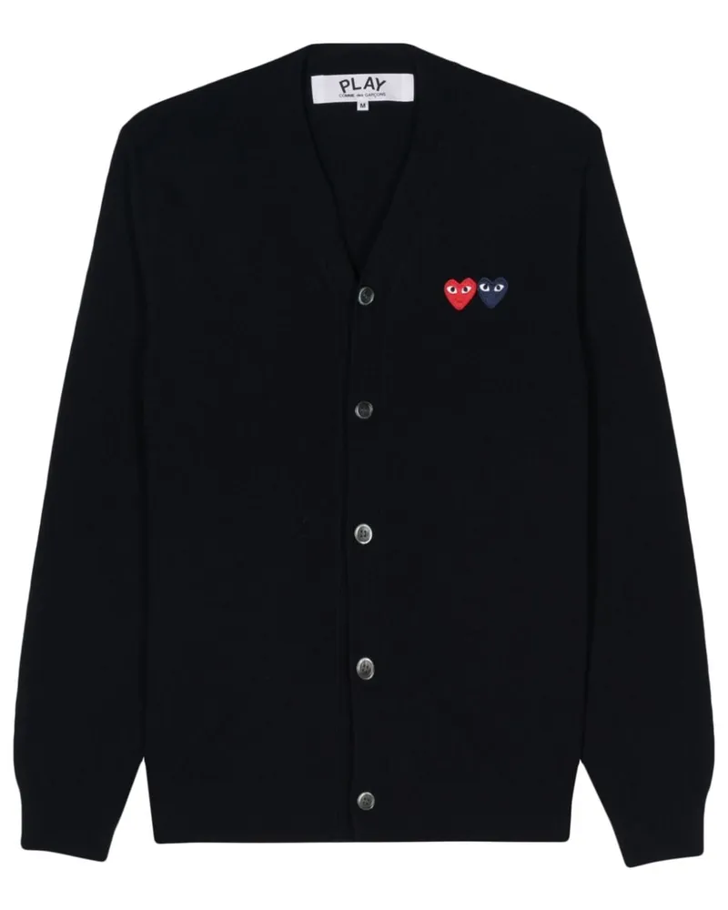 Comme des Garçons Cardigan mit Herz-Patch - Blau Blau