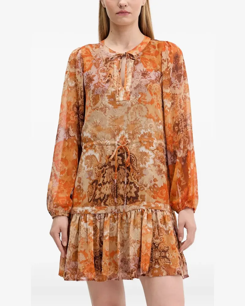 Desigual Kleid mit Schleifenkragen - Orange Orange