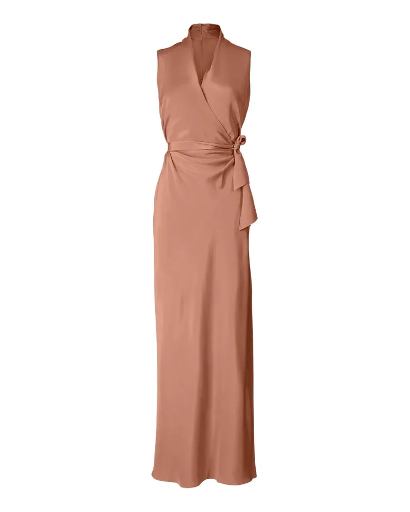Peter Cohen Gewickeltes Vickie Maxikleid - Rosa Rosa