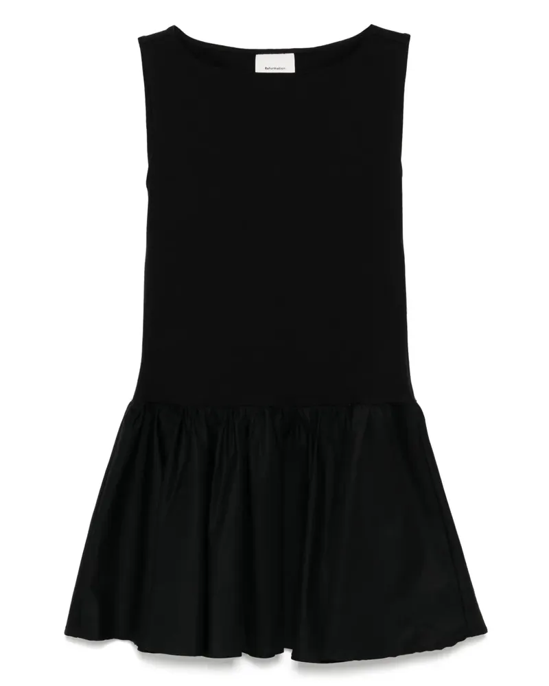 Reformation Defina Kleid - Schwarz Schwarz