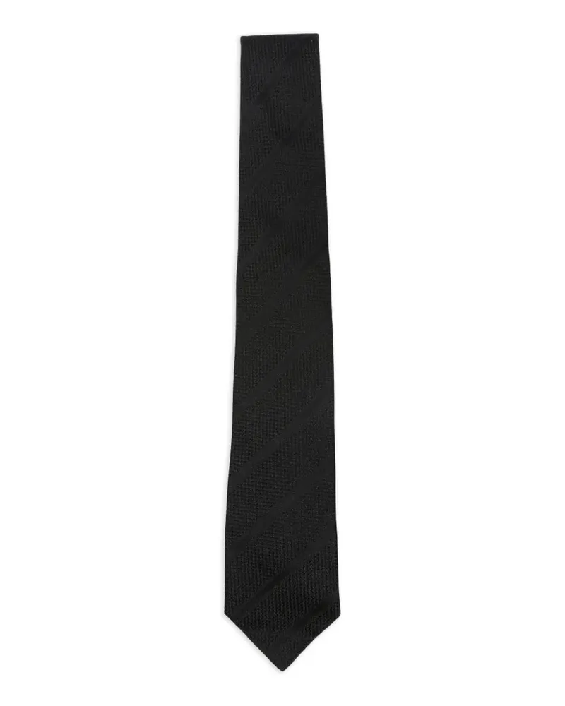 Tagliatore Krawatte mit diagonale Streifen - Schwarz Schwarz