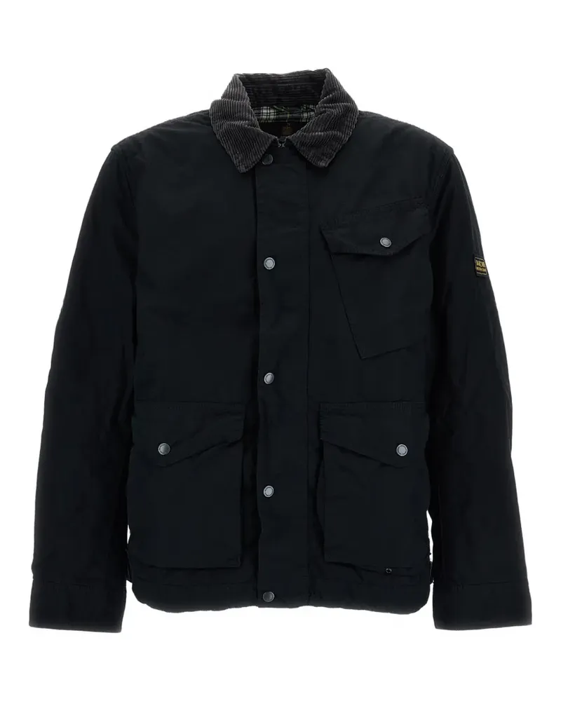 Barbour Jacke mit Cordkragen - Schwarz Schwarz