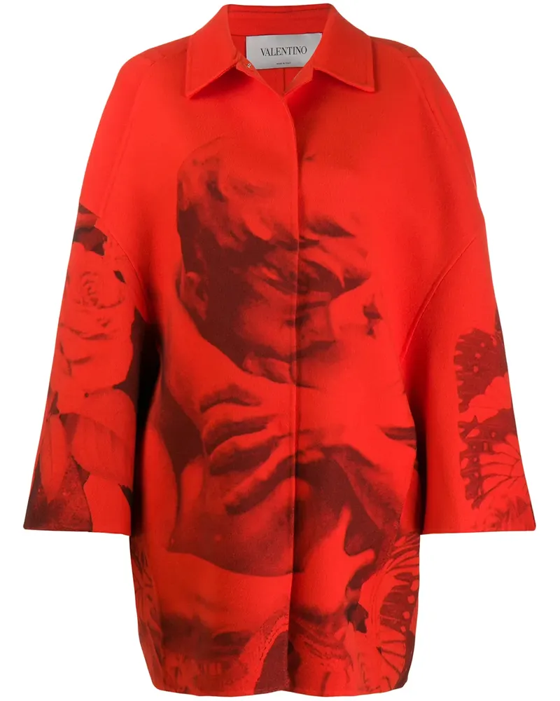 Valentino Garavani Valentino x Undercover Oversized-Mantel mit Lovers-Print - Rot Rot
