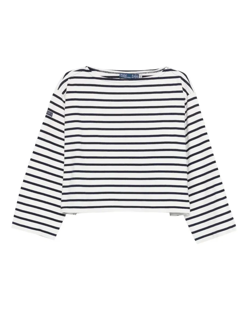 Ralph Lauren striped-pattern sweatshirt - Weiß Weiß