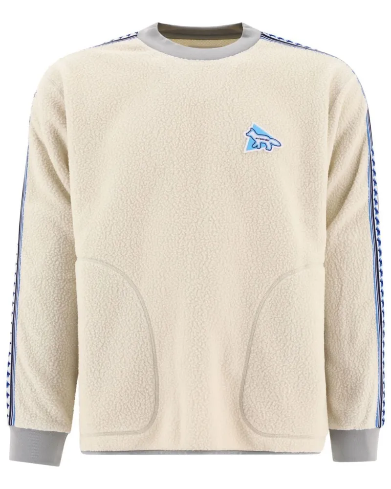 and wander x Maison Kitsuné Fleece-Sweatshirt Nude