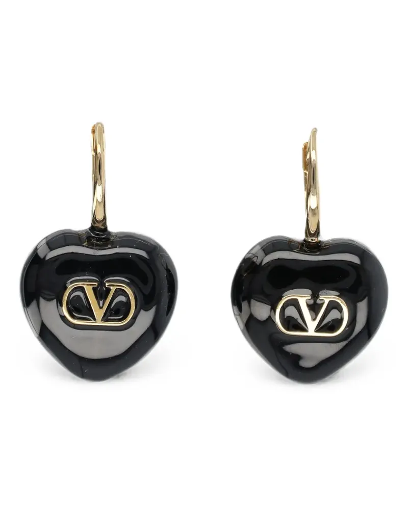 Valentino Garavani Coeur Royal heart earrings - Schwarz Schwarz