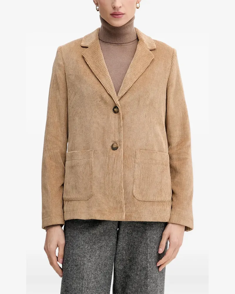 Benetton Geknöpftes Cordsakko - Nude Nude