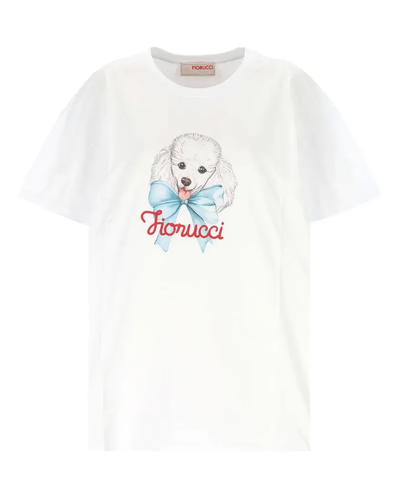 Fiorucci T-Shirtkleid mit grafischem Print - Weiß Weiß