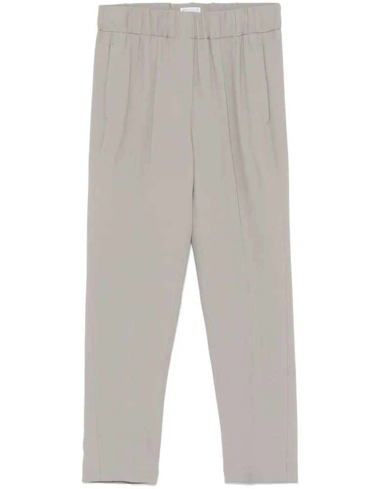 Brunello Cucinelli Hose aus Krepp - Grau Grau