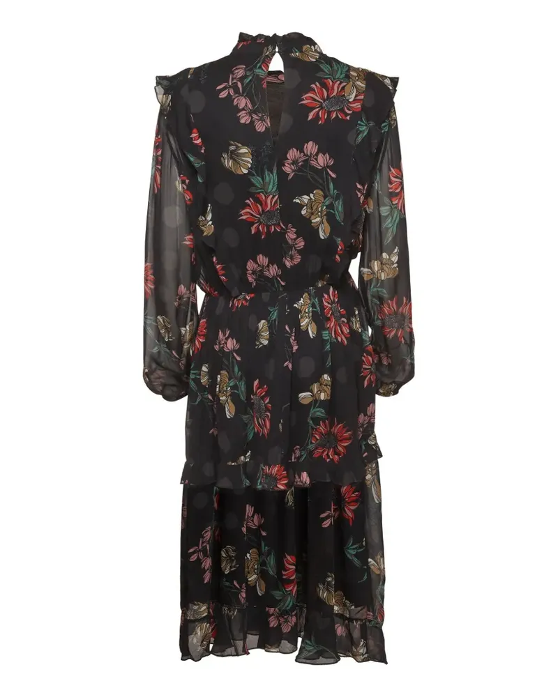 HUGO BOSS Amoreh floral-print midi dress - Schwarz Schwarz