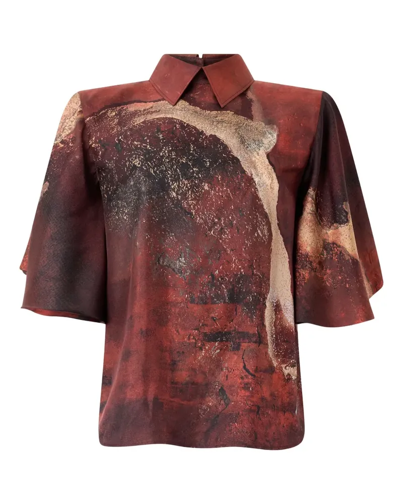 Roberto Cavalli Bluse mit Print - Braun Braun