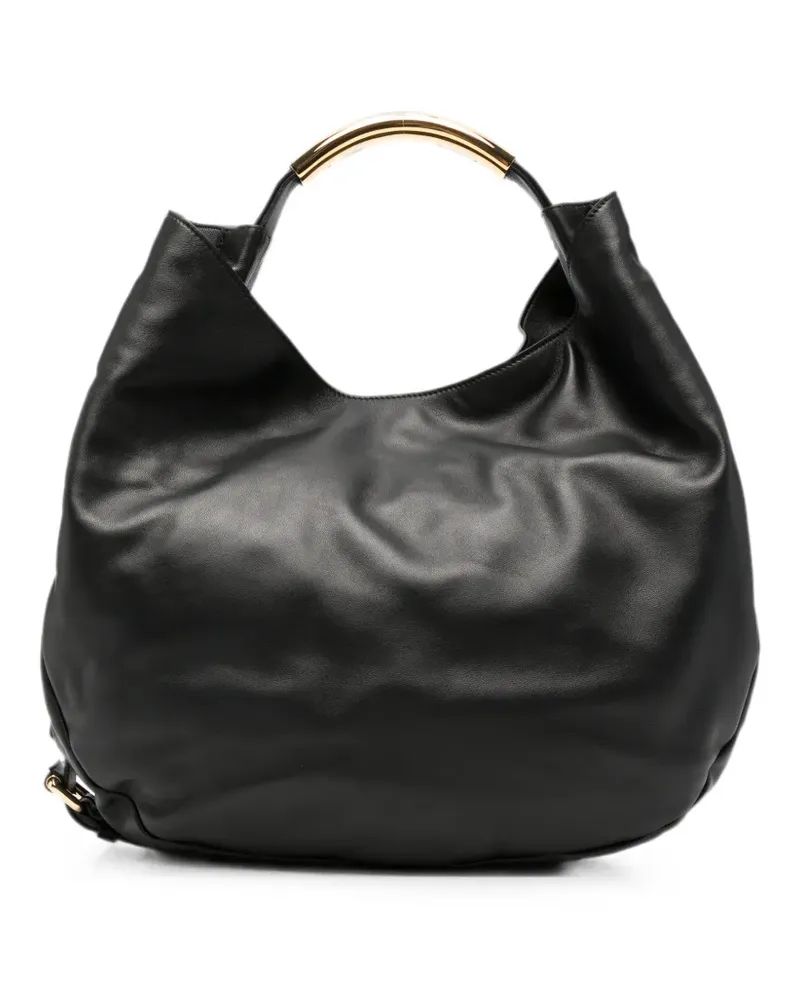Moschino logo-plaque tote bag - Schwarz Schwarz