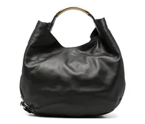 Shopper mit Logo-Schild - Schwarz