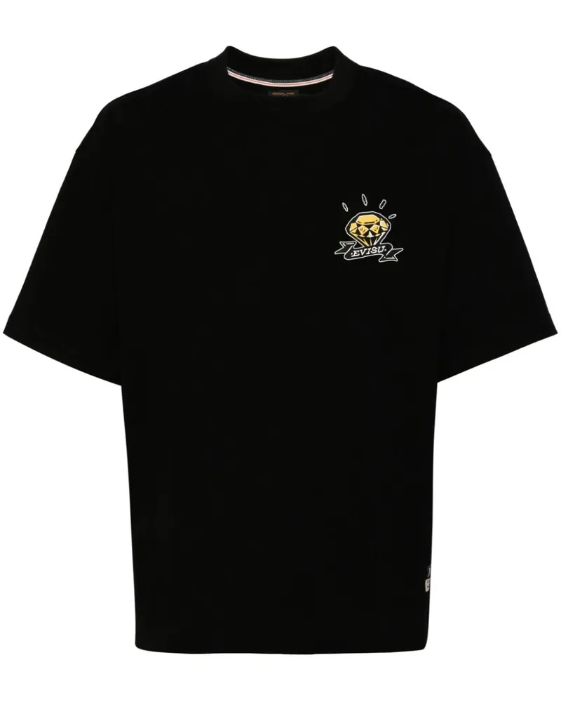 Evisu Diamond Daruma T-Shirt Schwarz