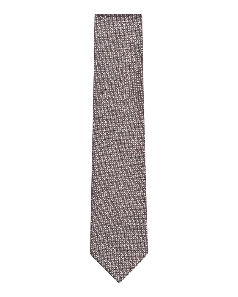 Tombolini Geometrisch gemusterte Krawatte - Braun Braun