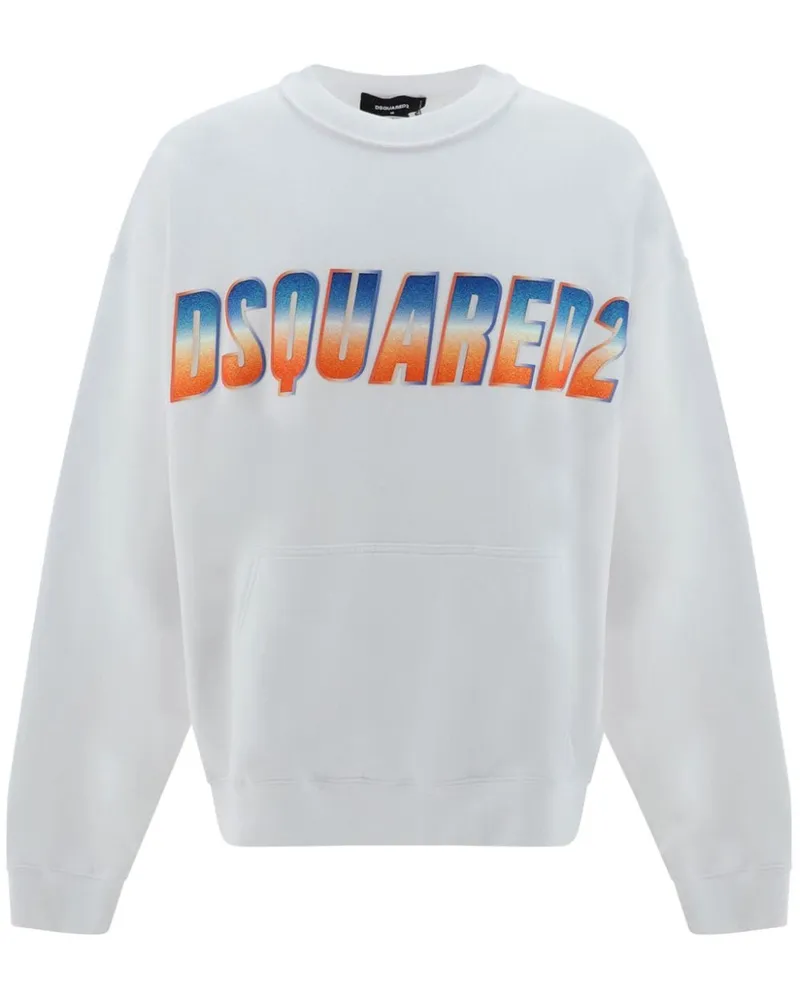 Dsquared2 Sweatshirt mit Logo-Print - Weiß Weiß
