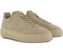 Sneakers mit Plateau - Nude