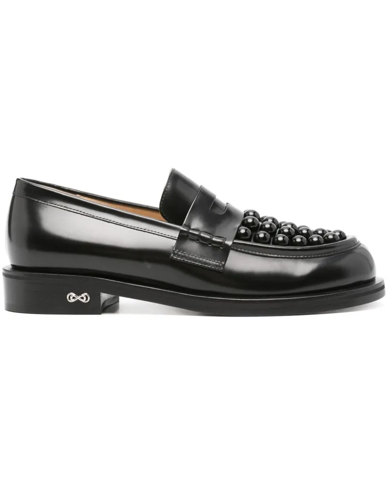 Mach & Mach Loafer mit Nieten - Schwarz Schwarz