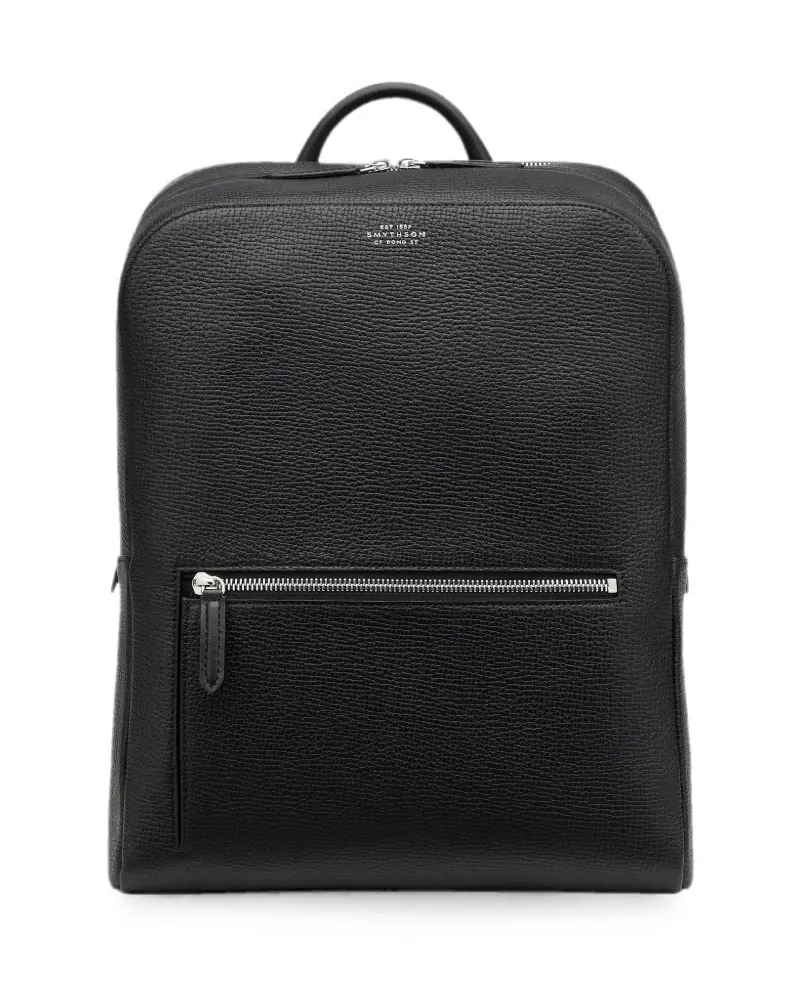 Smythson Ludlow Rucksack mit Reißverschluss - Schwarz Schwarz