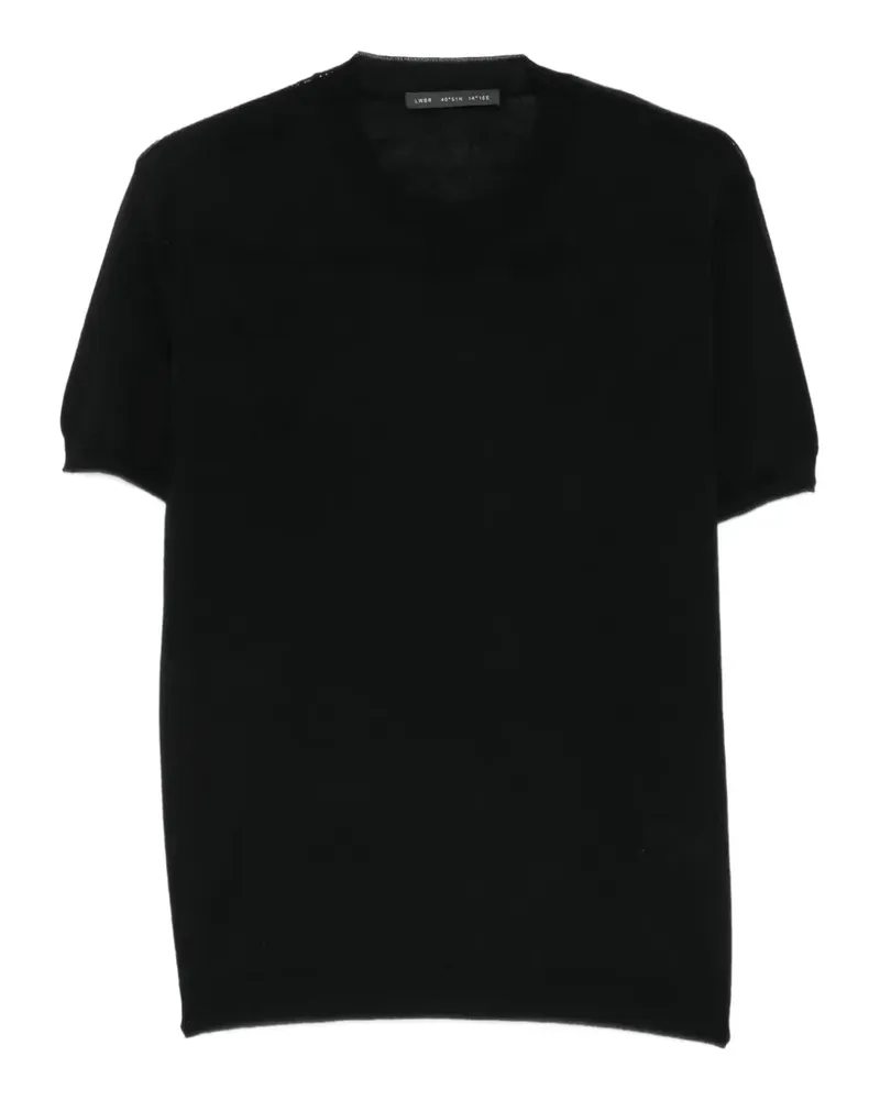 Low Brand T-Shirt aus Wolle - Schwarz Schwarz