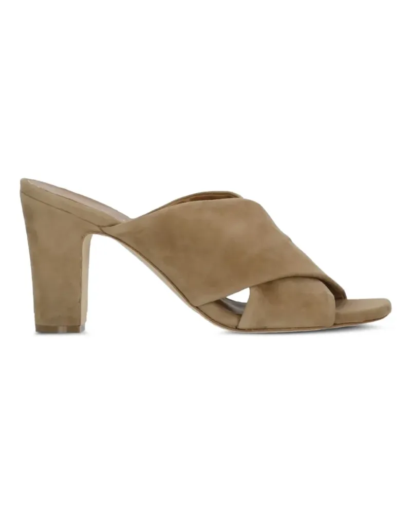 Julie Dee criss-cross suede sandals - Nude Nude