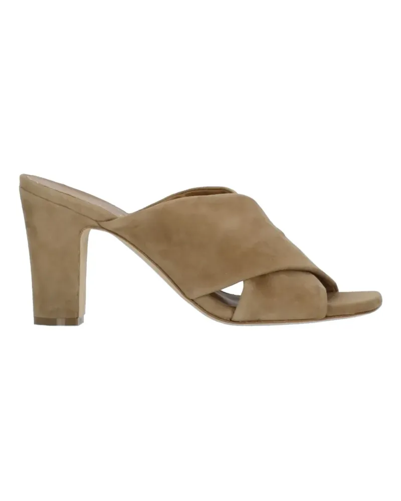 Julie Dee criss-cross suede sandals - Nude Nude