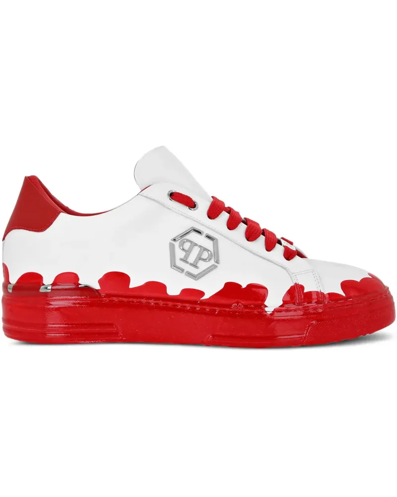 Philipp Plein Sneakers mit Farbklecks-Print - Rot Rot