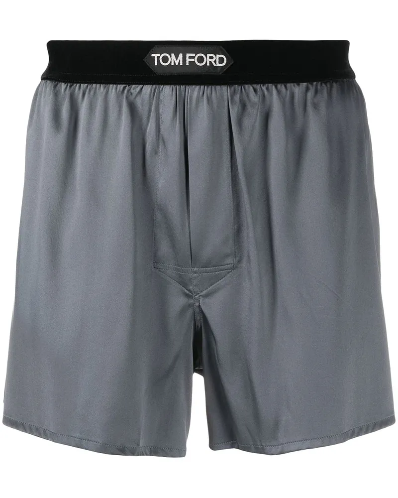 Tom Ford Boxershorts mit Logo - Grau Grau