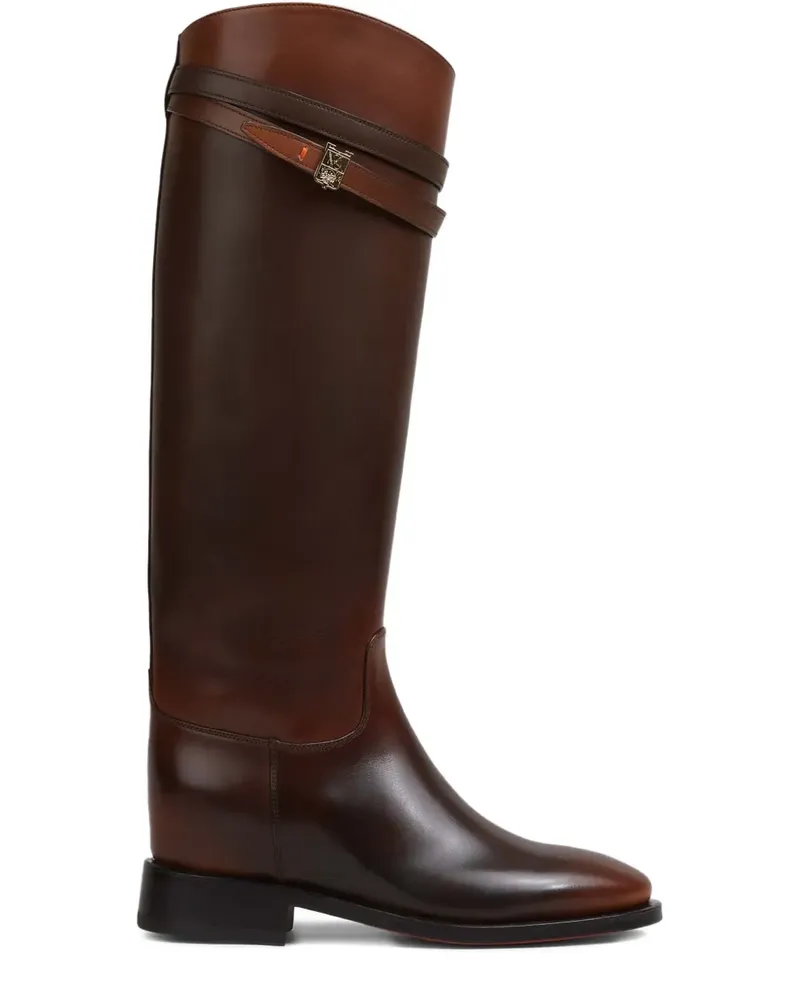 Santoni Hermione strap boots - Braun Braun