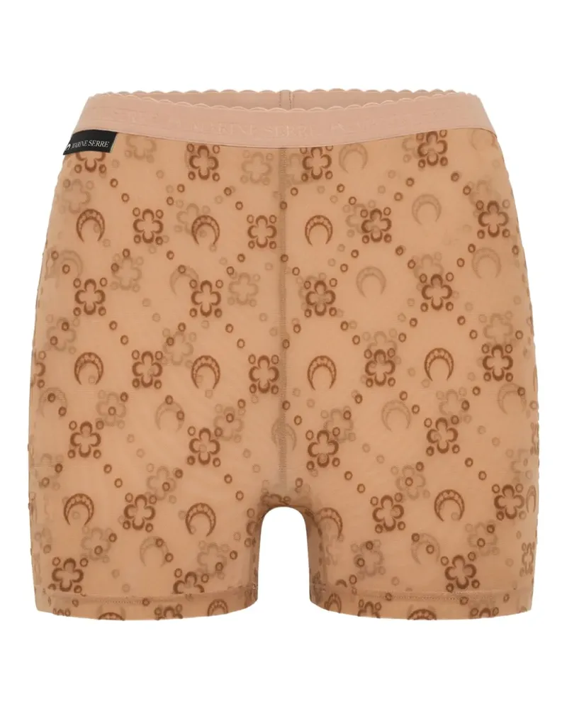 Marine Serre Kurze Mesh-Shorts - Nude Nude