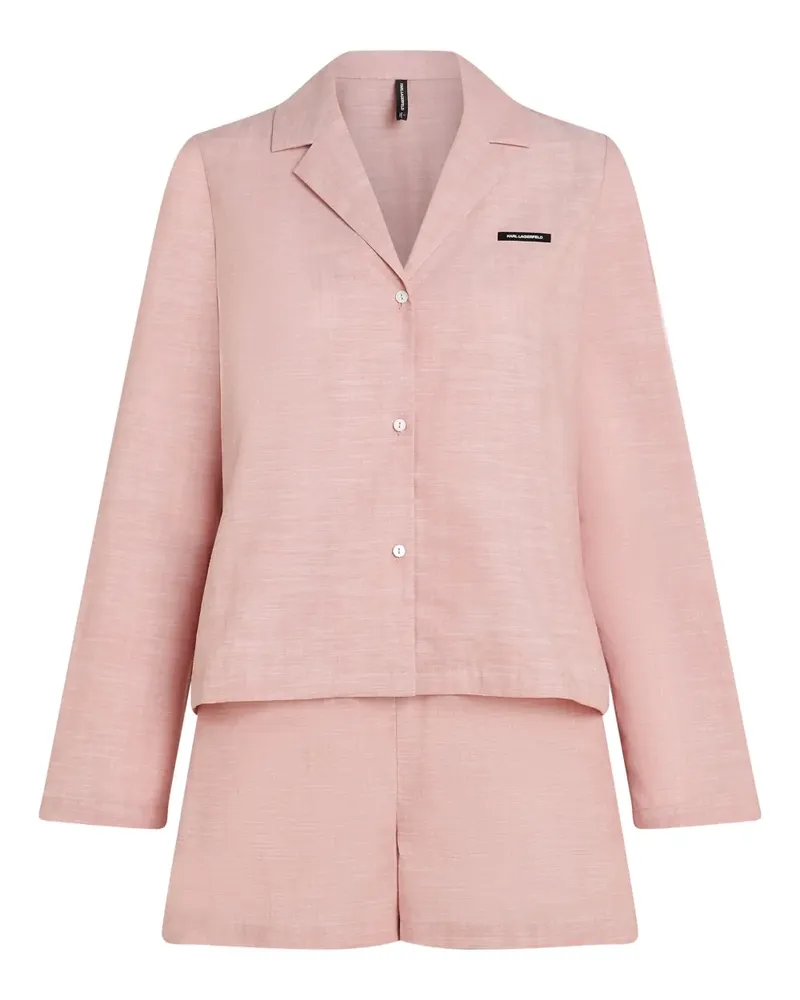 Karl Lagerfeld Pyjama mit Logo-Applikation - Rosa Rosa