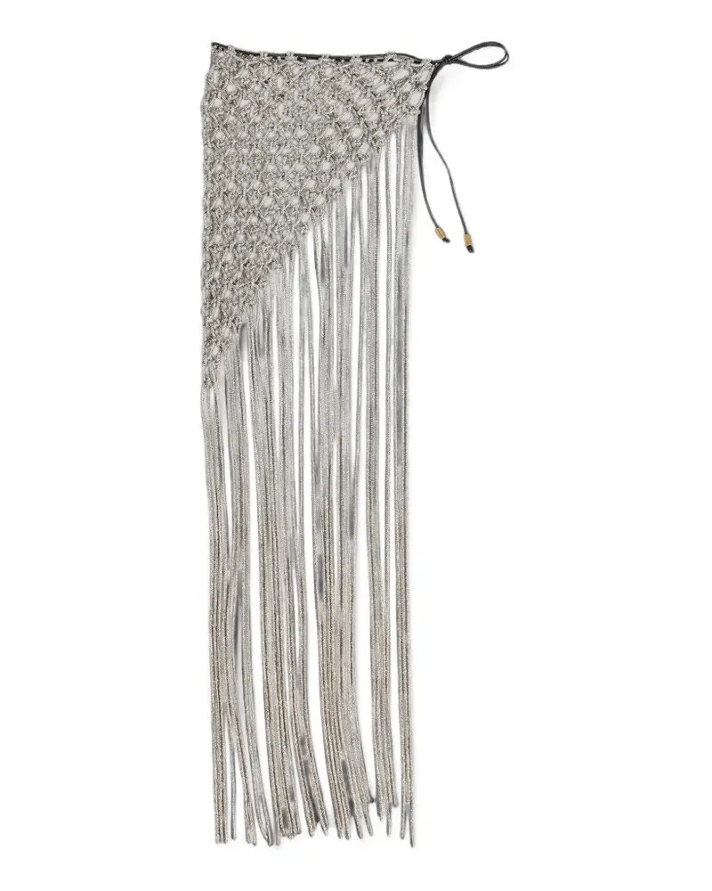 HIBOURAMA Gürtel mit Kristallen - Silber Silber