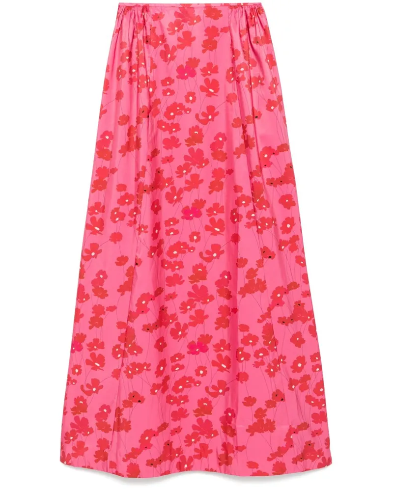 BERNADETTE Ella Maxirock mit Cosmos-Print - Rosa Rosa