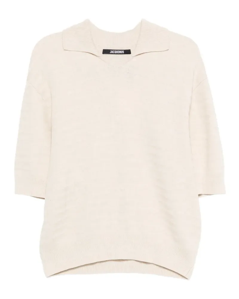 Jacquemus Kurzärmeliger Pullover - Nude Nude