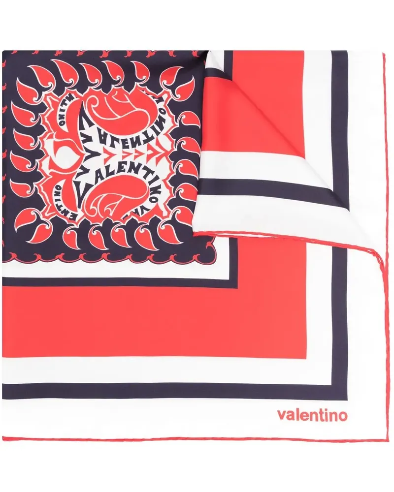 Valentino Garavani Archive Manifesto Bandana Seidenschal - Rot Rot