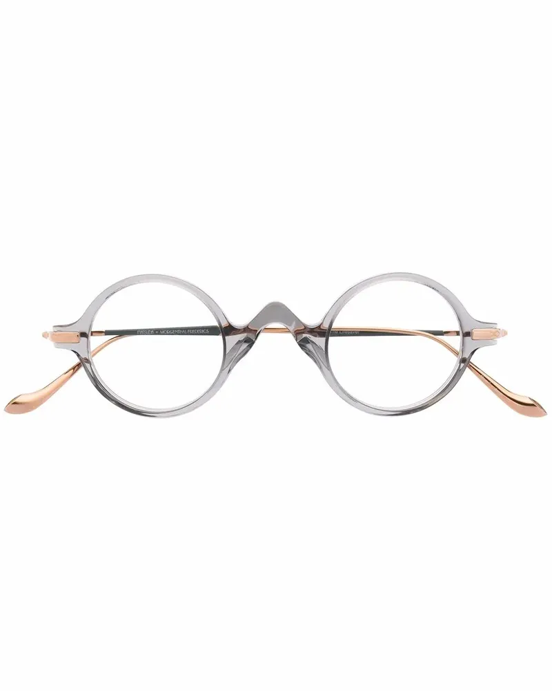 MATSUDA Brille mit rundem Gestell - Grau Grau