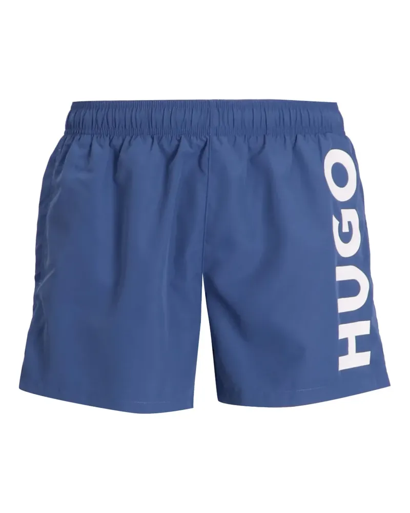 HUGO BOSS Badeshorts mit Logo-Print - Blau Blau
